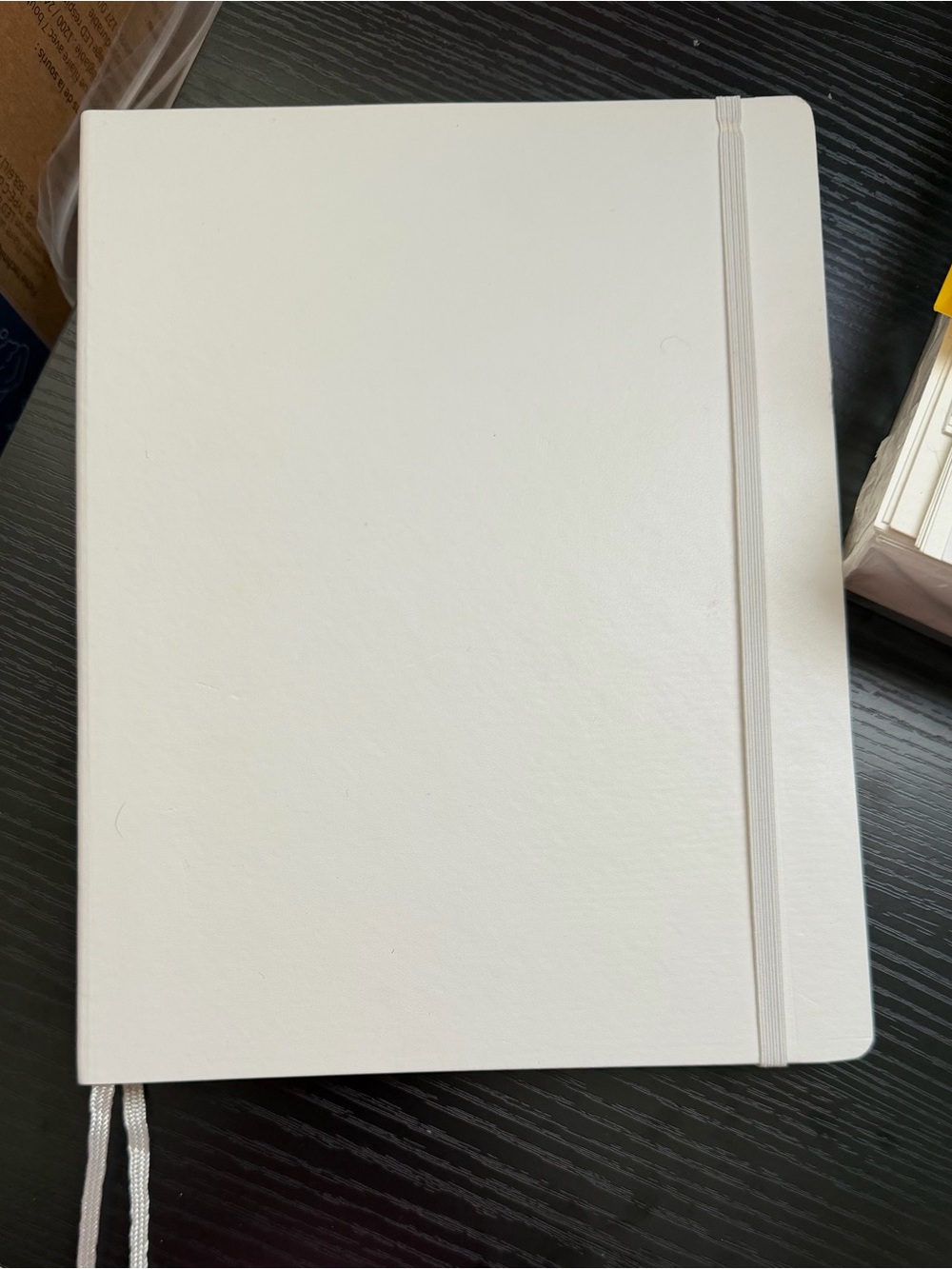 White Hardcover Sketchbook with Elastic Closure